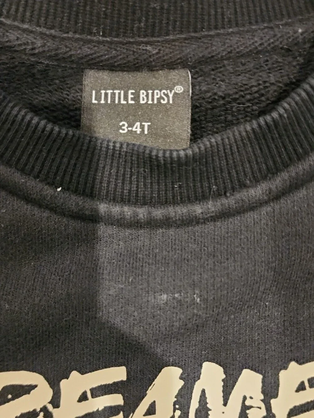 Little Bipsy Black and Cream 'Dreamer' Crewneck Sweater
